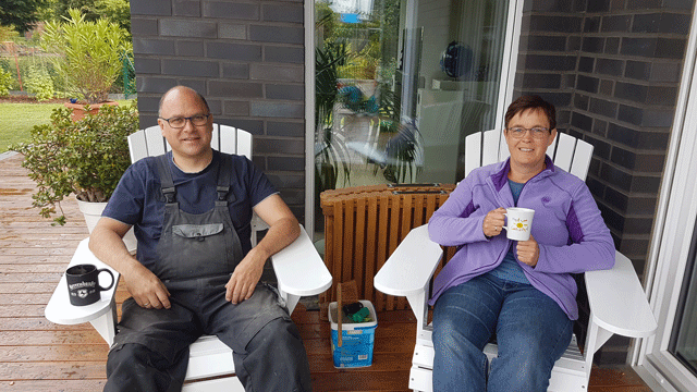 Zufriedenheit durch selbstgebaute Adirondack chair